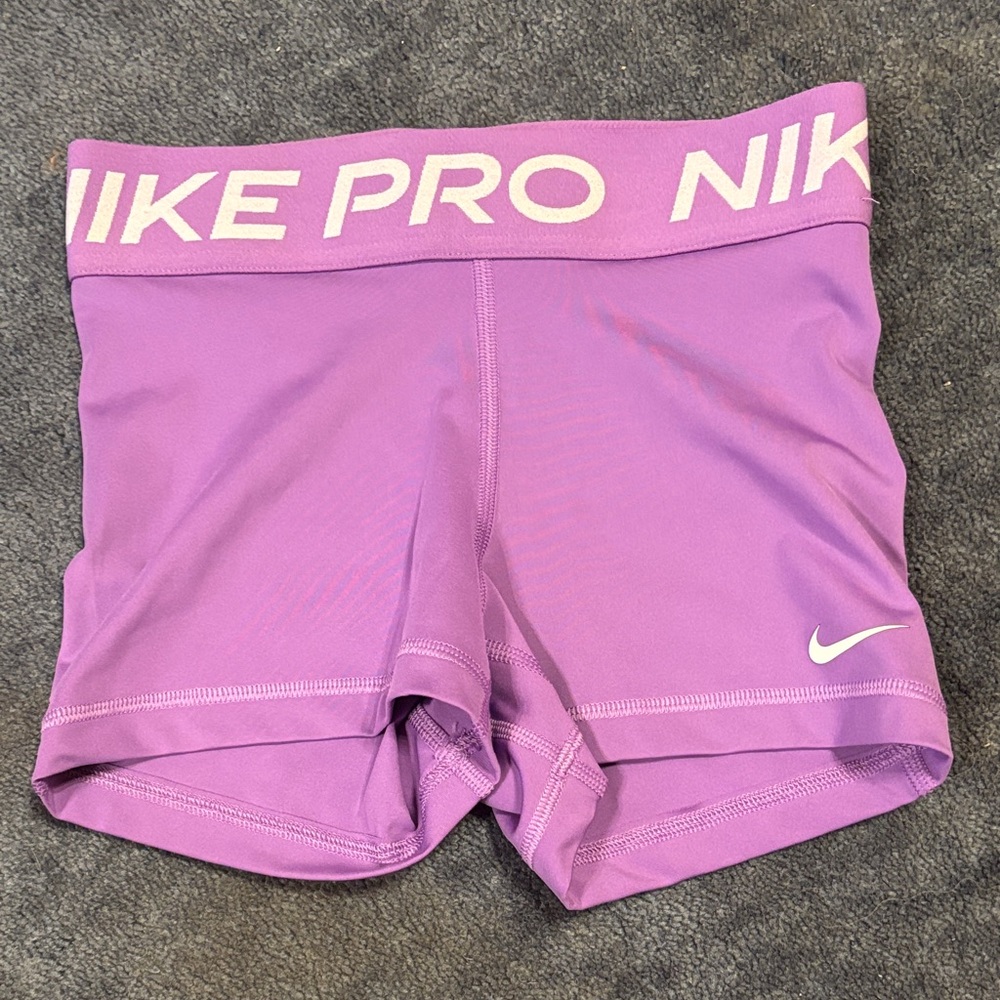 Nike Women's Lavender Pro Athletic Shorts